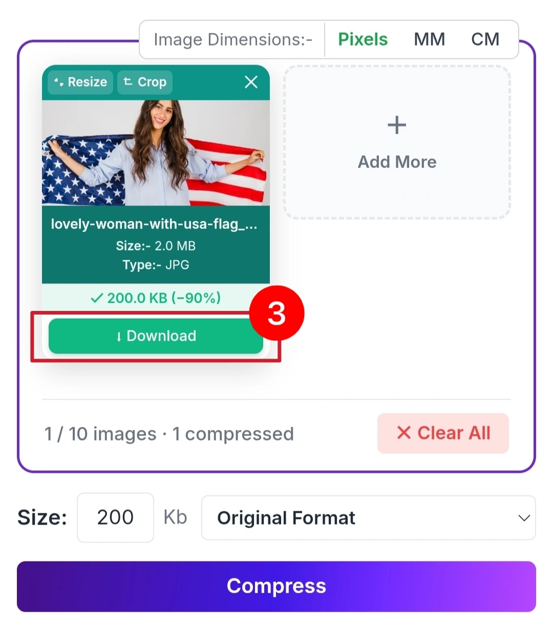 image to 200kb online free compressor