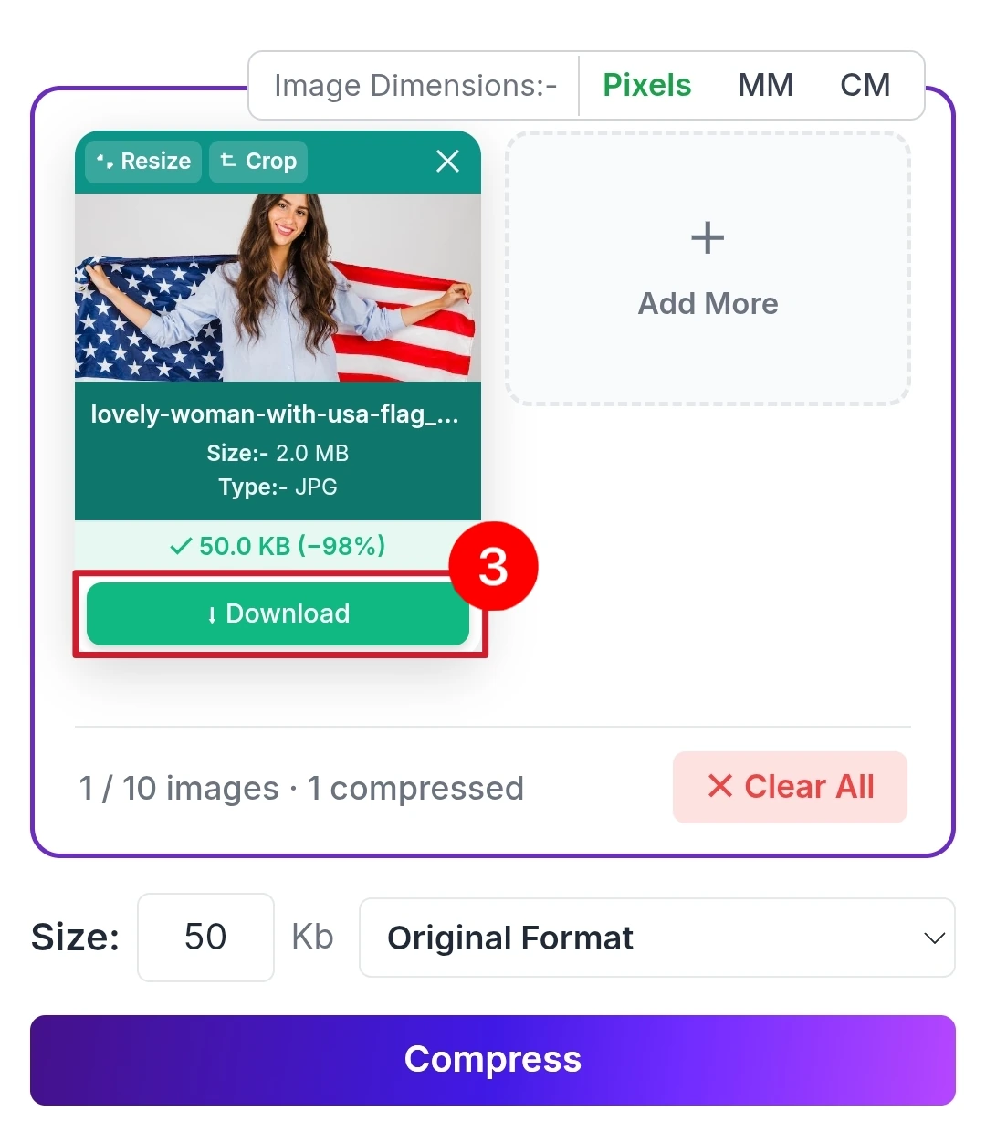 image to 50kb online free compressor